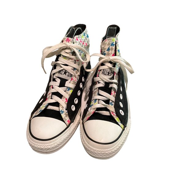 Converse Chuck Taylor Multi Color Splatter Black High Tops Women's‎ Size 8 - Picture 2 of 9